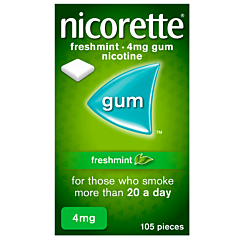 Nicorette Freshmint Sugar Free 4mg Gum 105