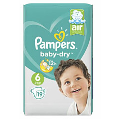 Pampers Baby Dry Carry Pack Size 6 Extra Large