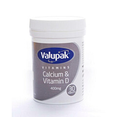 Valupak Calcium With Vitamin D Tablets 400mg