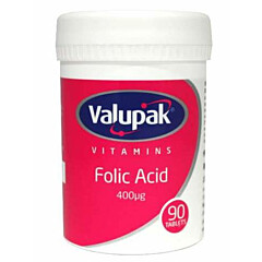 Valupak Folic Acid 400mcg 90 Tablets