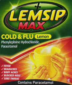Image of Lemsip Max Cold+Flu Sachets Lemon