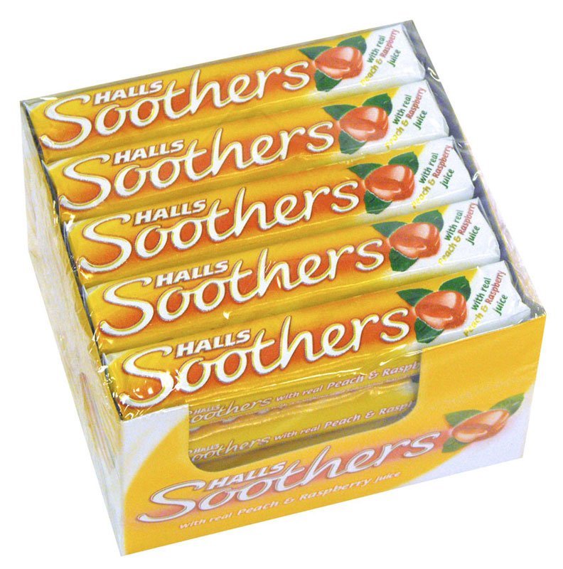 Halls Soothers & Raspberry Peach